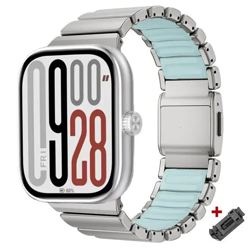 Metal Bracelet for Redmi Watch 6/5/4 3/5Acitve Lite, Alloy Magnetic Buckle Strap