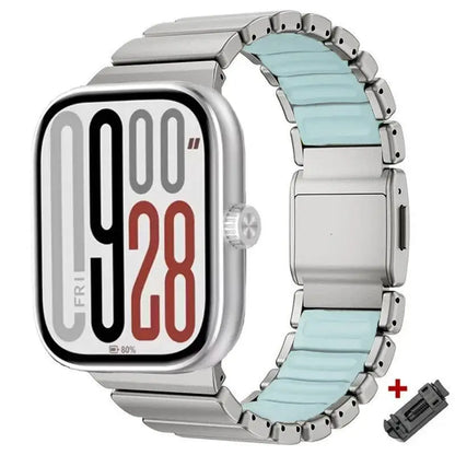 Metal Bracelet for Redmi Watch 6/5/4 3/5Acitve Lite, Alloy Magnetic Buckle Strap
