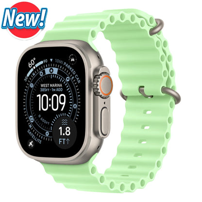 Bracelet Ocean pour Apple Watch Ultra 3 2, 49mm 46mm 44mm 40mm 45mm 41mm 42mm, Correa Bracelet iWatch Series 11 10 9 SE 8 7 6 5 4