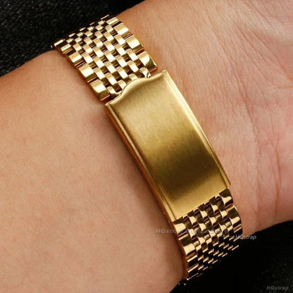 Bracelet de montre en acier inoxydable, 20mm 19mm 18mm, pour Omega Seamaster Speedmaster, extrémité incurvée, en métal, Bracelet de remplacement professionnel