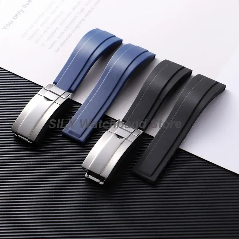 For Rolex 20mm Silicone Strap for Rolex Water Ghost Daytona Submariner, Rubber Silicone Watch Strap, Waterproof Bracelet
