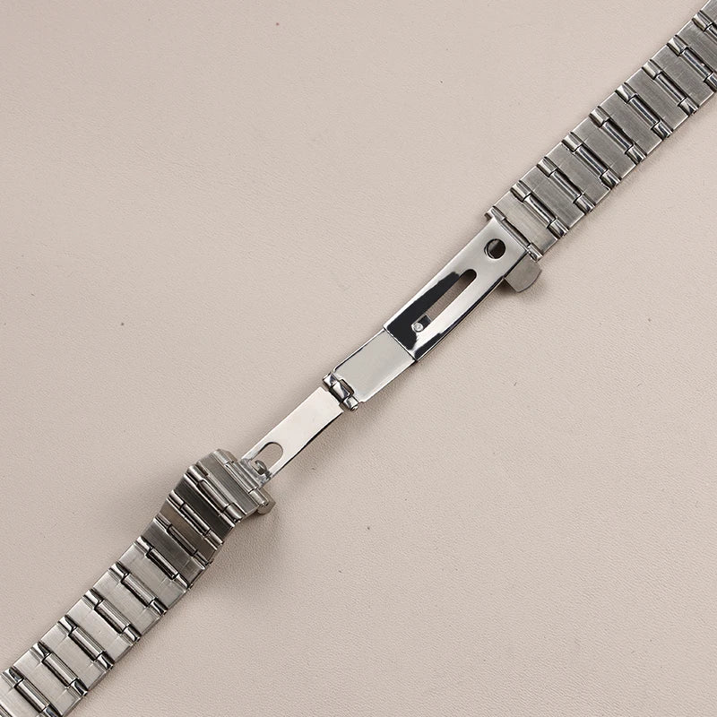 Bracelet de montre en acier inoxydable fin et solide, 22x14mm/16x11mm, boucle pliante, accessoires pour montre Omega Constellation