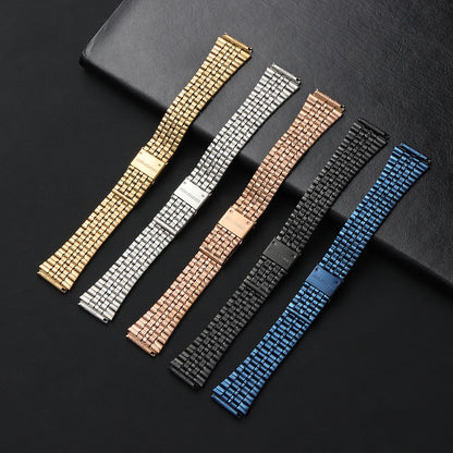 Unisex stainless steel watch band, 18mm, for CASIO F91W F105 F108 A158 A159 A168 AE1200 1300, Ultra-thin