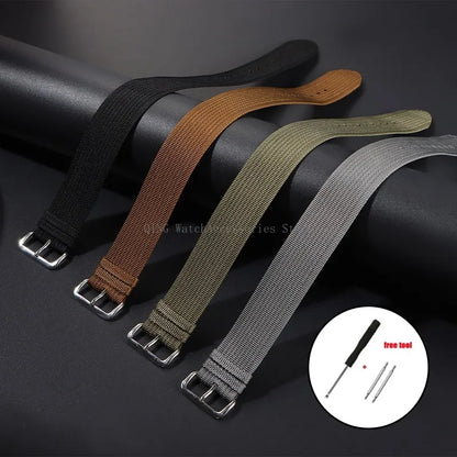 For Samsung Galaxy Watch 42/46mm Universal Nylon Watch Bands for Men and Women, New Ribbed Nylon Watch Band Accessory