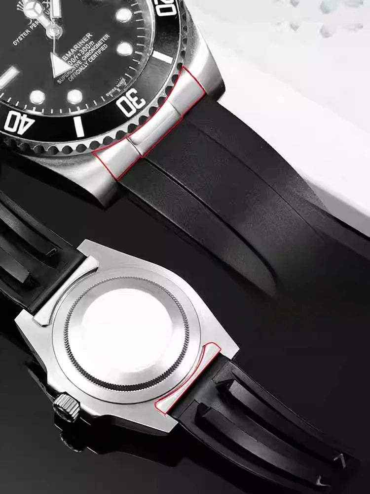 Pour Rolex Daytona Black Submariner GMT Yacht-Master Series, maillons d'extrémité métalliques incurvés en acier inoxydable, accessoires de montre 20mm 21mm