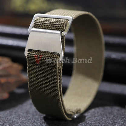 Bracelet de montre tressé en Nylon, 18/20/22mm, élastique, troupes françaises, sac de Parachute, Bracelet de Sport universel pour hommes et femmes