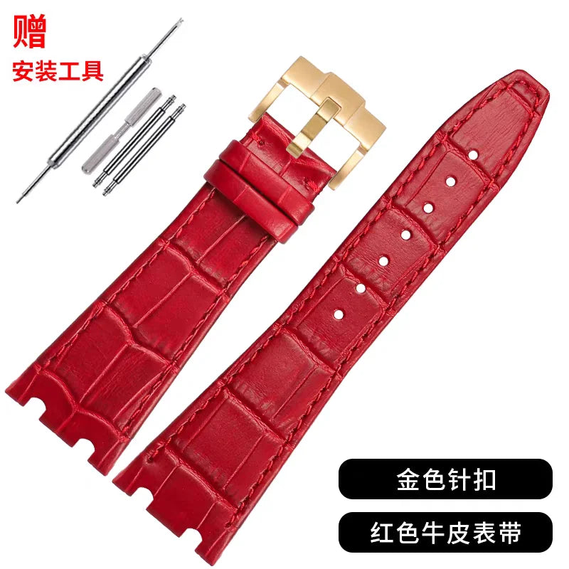 Bracelet de montre en cuir véritable pour Audemars Piguet Royal Oak Offshore AP 15400/15500/26331, Bracelet de remplacement pour hommes et femmes, 26mm