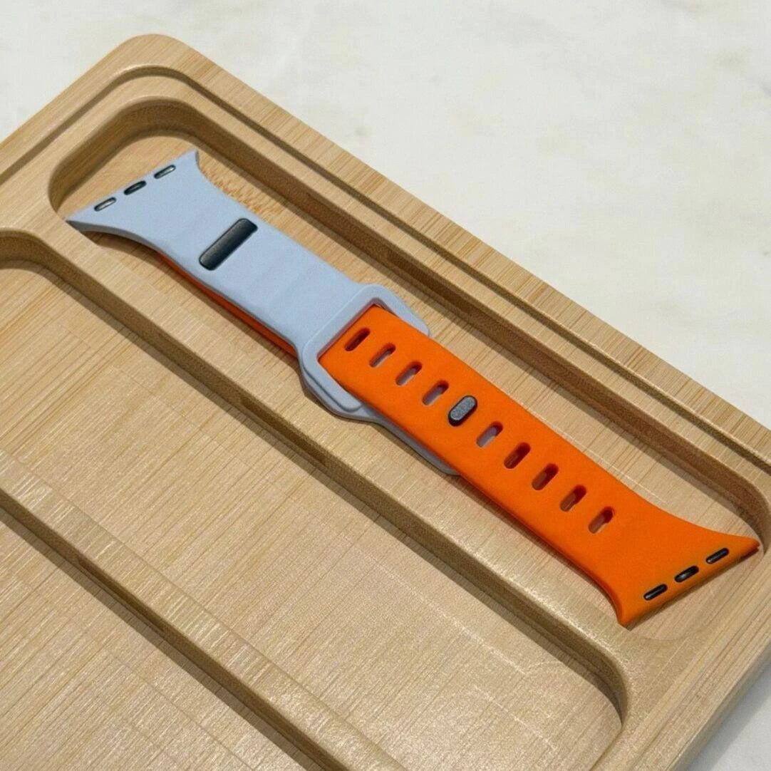 Tiltable Silicone Band for Apple Watch Ultra 3 49mm 40mm 41mm 44mm 45mm 46mm, Irregular Strap for iWatch Series 11 10 9 8 7 6 5 SE