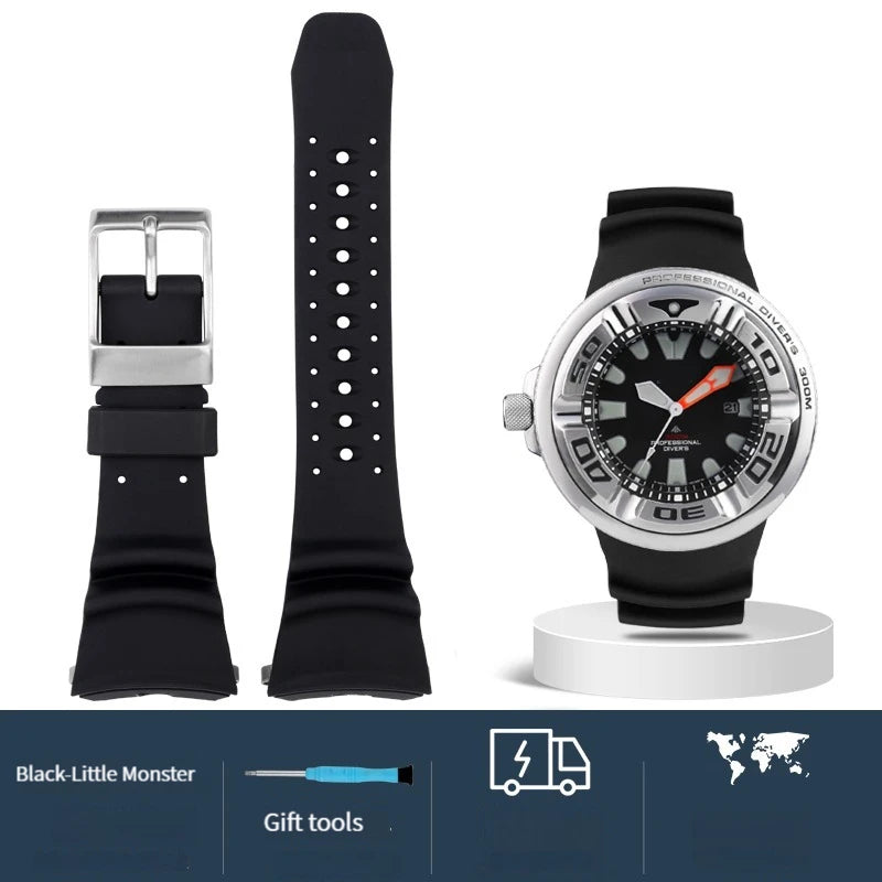 Cinturino in acciaio inossidabile di alta qualità modificato con connettore a maglie speciali per orologio da uomo Citizen BJ8050-08E/BJ8050