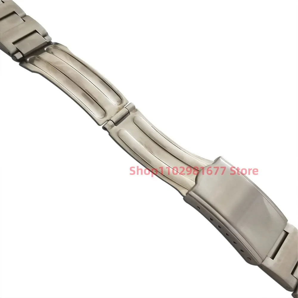 SION L-Cinturino per orologio in acciaio inossidabile spazzolato, maglia dritta, cinturino universale, adatto per subacquei SeATM, 6105, 6138, 6139, 6106