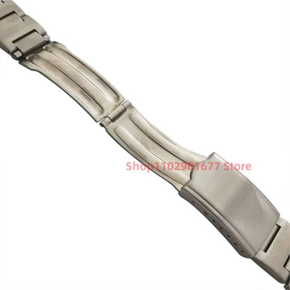 SION L-Cinturino per orologio in acciaio inossidabile spazzolato, maglia dritta, cinturino universale, adatto per subacquei SeATM, 6105, 6138, 6139, 6106
