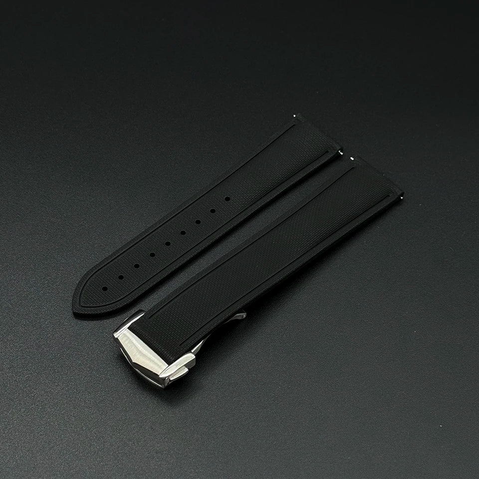 OZE Bracelet montre Caoutchouc Siliconé Premium - Motif Tissu - Boucle déployante