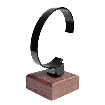 C-Shaped Multifunctional Watch Display Stand, Sales Counter Tool Storage, Exhibition Booth, Black Bracelets, Chains