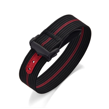 Bracelet de montre en nylon côtelé Omega avec fermoir déployant 18mm 20mm 22mm, bracelet sport en caoutchouc FKM pour Swatch MoonSwatch