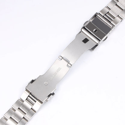 Cinturino per orologio in acciaio inossidabile spazzolato color argento da 22 mm, solido, per Seiko SKX007 SKX009 SRPA21 SRPC25 SRPA21 SRP777 con estremità curva