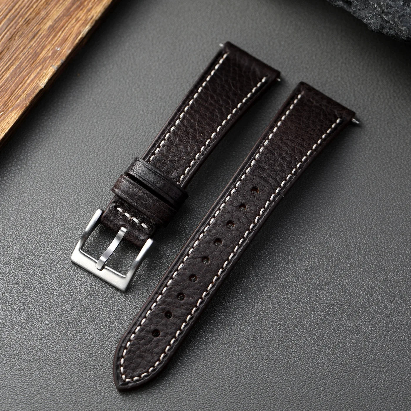 Cinturino in pelle italiana fatto a mano MBOX, 18 19 20 22MM, a sgancio rapido e flessibile, in pelle bovina a strato superiore, stile vintage S/M