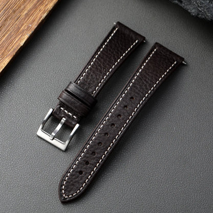 Cinturino in pelle italiana fatto a mano MBOX, 18 19 20 22MM, a sgancio rapido e flessibile, in pelle bovina a strato superiore, stile vintage S/M