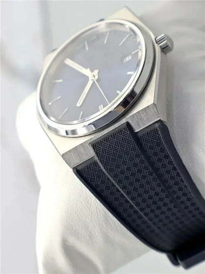 Pour Tissot PRX T137.407/T137.410 Bracelet en Silicone à dégagement rapide Super Player 40mm hommes Bracelet de montre en caoutchouc convexe 12mm