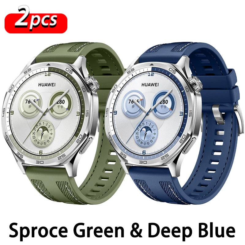 Bracelet en Nylon officiel de 22mm pour montre HUAWEI GT 6 5 4 46mm/montre 4 5 6 Pro/GT 6 5 3 2 Pro, Bracelet en Silicone Composite de 46mm