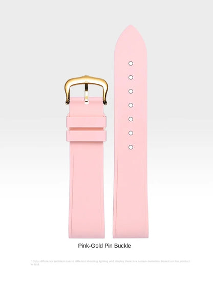 Premium Quality Cartier Dumont Replacement Watch Strap - Fluoroelastomer Rubber Quick Release Medium Large for Women