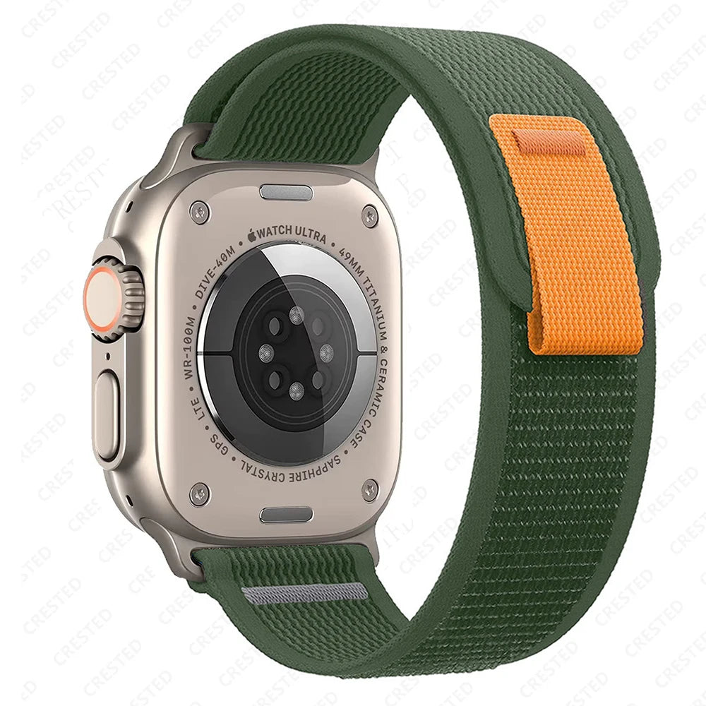 适用于 Apple Watch Ultra 3 2 的 Trail 回环式表带，49mm 46mm 44mm 45mm 40mm 41mm 42mm，兼容 iWatch 系列 11 10 SE 9 8 7 的表带 Correa