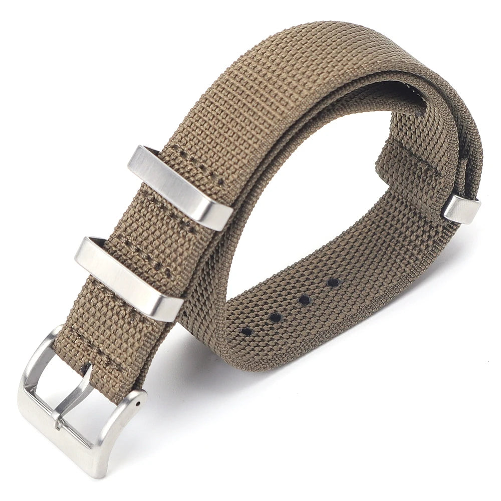 Cinturino per orologio in nylon intrecciato in tessuto resistente ad alta densità di alta qualità 20 mm 22 mm, cinturino per orologio sportivo in nylon morbido e spesso, accessori