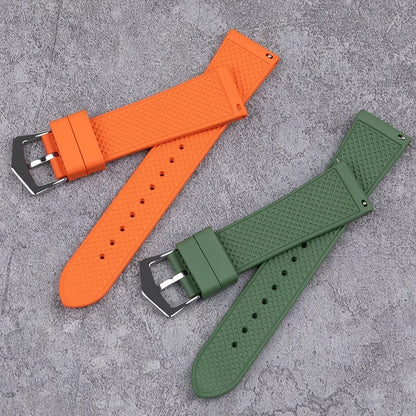 Cinturino universale per orologio, in gomma fluorurata FKM premium, 20 mm, 22 mm, a sgancio rapido, per donna e uomo, ricambio per orologi subacquei