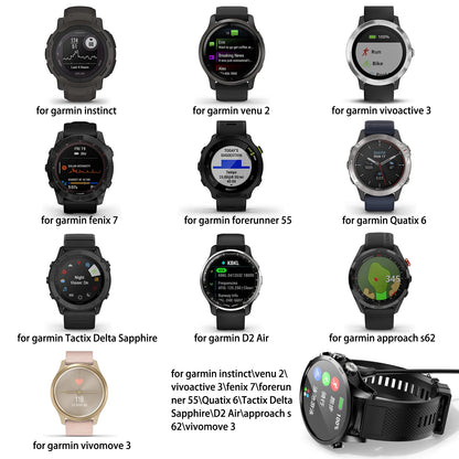 Chargeur USB pour Garmin Instinct/Venu 2/Vivoactive 3/Fenix 7/Forerunner 55/Quatix 6/D2 Air/Vivomove 3, 2 pièces/1 pièce/lot