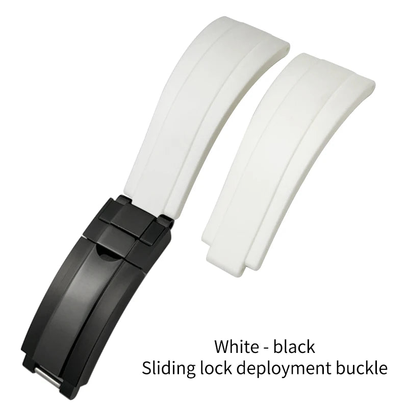 Natural Rubber Watch Strap for Rolex SUBMARINER Explorer Air King Deepsea, Soft Silicone Watch Band, High Quality, 20mm, 21mm