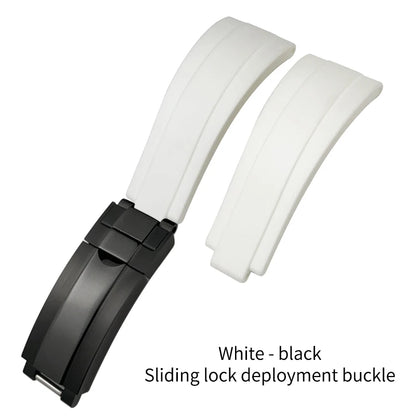 Natural Rubber Watch Strap for Rolex SUBMARINER Explorer Air King Deepsea, Soft Silicone Watch Band, High Quality, 20mm, 21mm