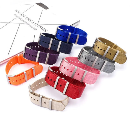 Bracelet NATO 20mm 22mm 24mm Bracelet de montre en Nylon pour Omega Seamaster 300 Bracelet de remplacement de sport de plongée noir avec ceinture