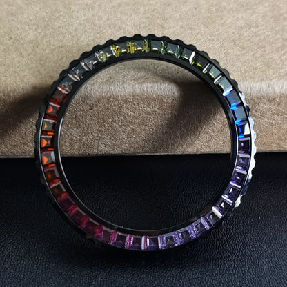 Zubehör für Seiko SKX007/009/SKXA35/SKX171, neue 5er-Serie SRPD, Lünette aus schwarzem Stahl, Kristall