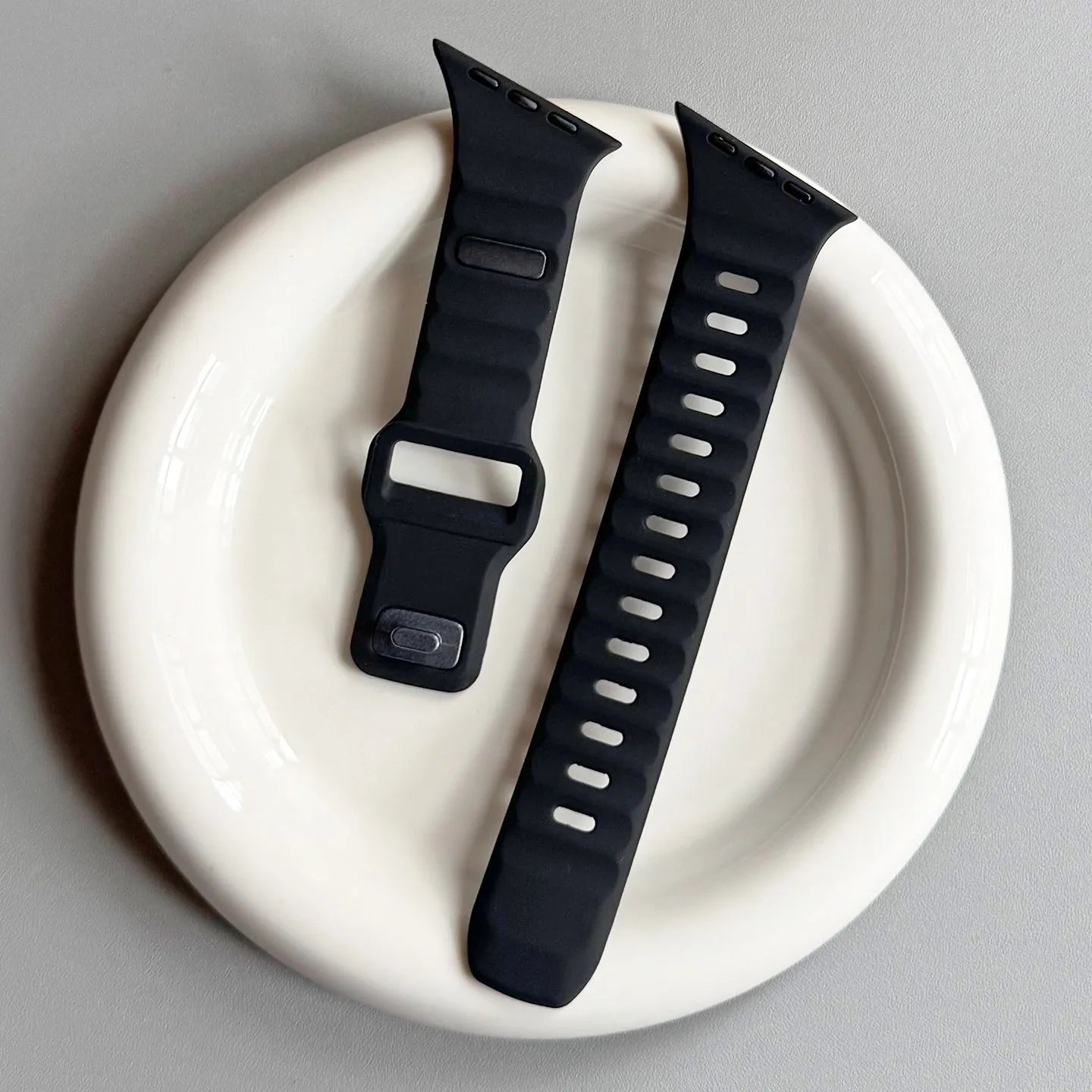 Bracelet en silicone irrégulier pour Apple Watch Ultra 49mm 40mm 41mm 44mm 45mm 46mm Correa Bracelet iWatch Series 11 10 9 8 7 6 SE