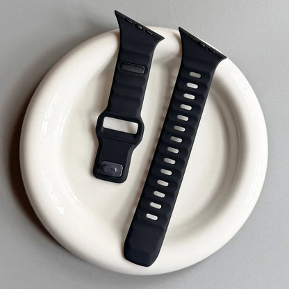 Bracelet en silicone irrégulier pour Apple Watch Ultra 49mm 40mm 41mm 44mm 45mm 46mm Correa Bracelet iWatch Series 11 10 9 8 7 6 SE
