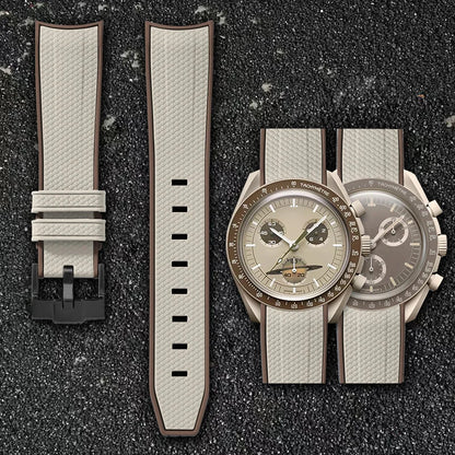 Cinturino per orologio da 20 mm per Omega x Swatch MoonSwatch - Gomma / Curvo / Sgancio rapido - 1 pezzo