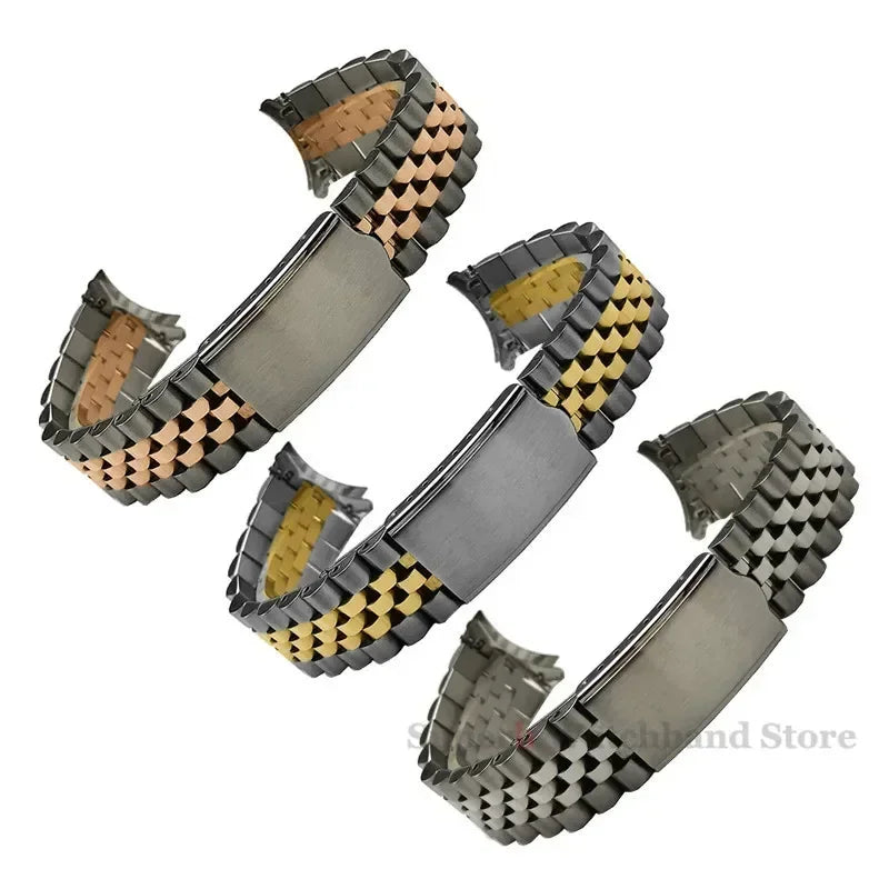 Bracelet en acier inoxydable à extrémité incurvée pour homme, SeATM SkxHouseSkx009, Jubilee Sports Strap, Structure pliante, 18mm, 19mm, 20mm, 21mm