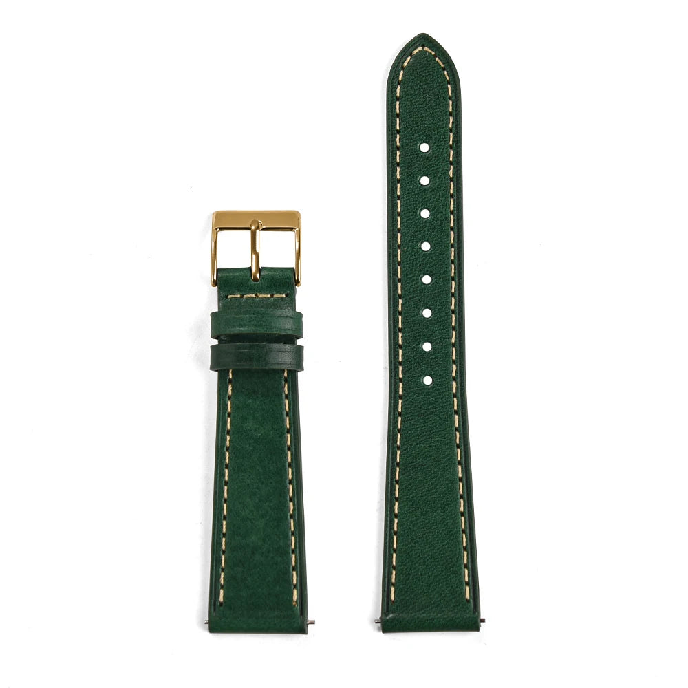 Handmade Vintage 18mm 20mm 22mm Quick Release Vegetable Tanned Leather Watch Strap