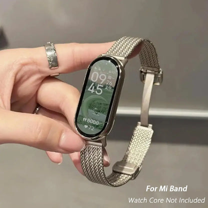 Stainless Steel Bracelet for Miband 9 10 8 NFC for Xiaomi Watch, Replacement Magnetic Metal Strap, Smartwatch Accessories