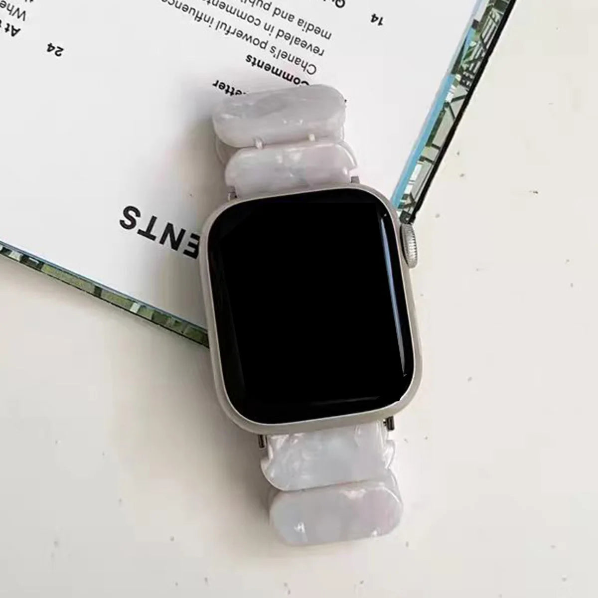Cinturino in resina per Apple Watch 10, 40 mm, 44 mm, 46 mm, 49 mm, 45 mm, 41 mm, cinturino in nylon per iWatch Correa Series 11 9 8 7 SE Ultra2 3