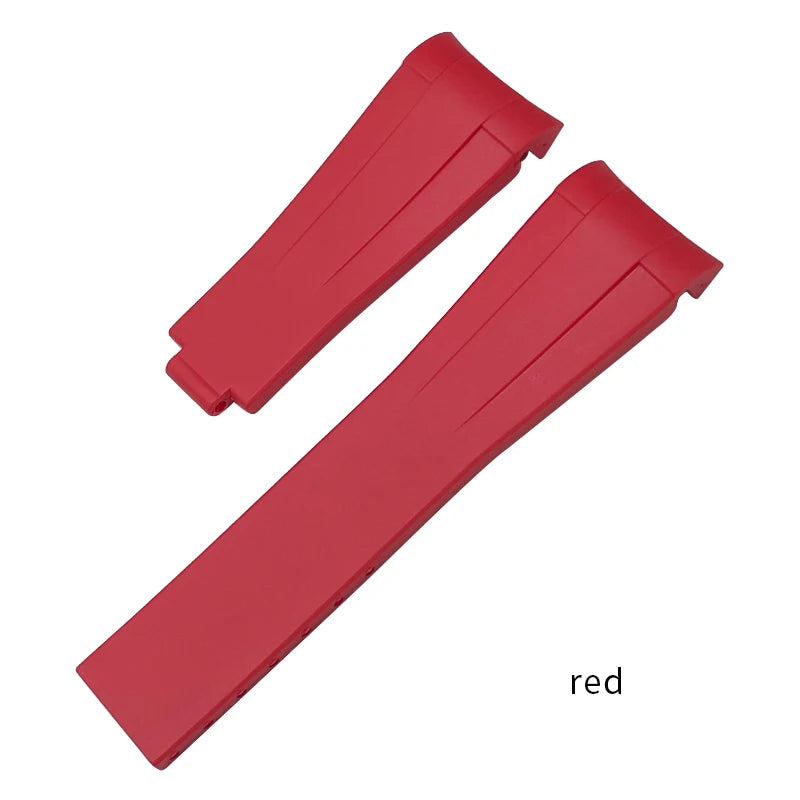Natural Rubber Watch Strap, 18mm 19mm 20mm 21mm 22mm, Sport, Diving, Silicone, for Rolex Submariner GMT Master Explorer
