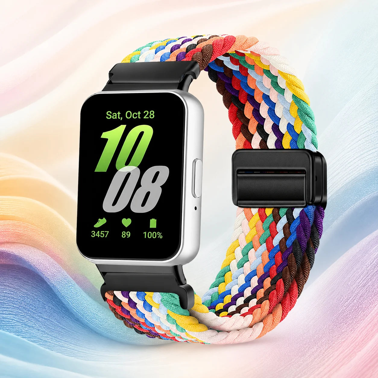 Cinturino intrecciato Solo Loop per Samsung Galaxy Fit 3, accessori, cinturino di ricambio sportivo regolabile in nylon per bracciale Galaxy Fit3