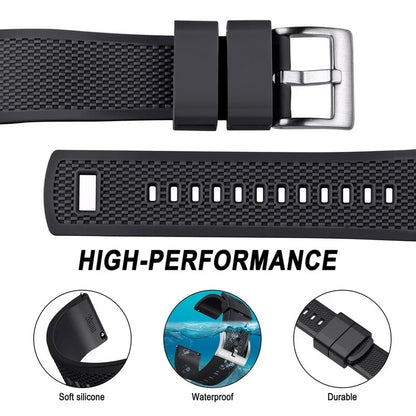 Hemsut Silicone Smart Watch Band, 18mm 20mm 22mm, Quick Release Rubber Watch Strap for Men and Women, Soft Replacement