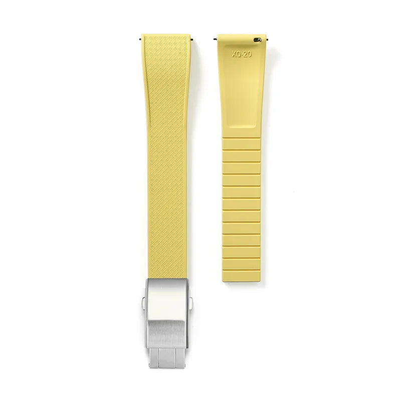 Bracelet montre Racing / Aviateur en caoutchouc Premium - Rapide, Boucle Déployante - A Découper