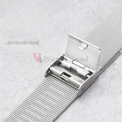 Bracelet de montre en maille 0.4, 16mm 18mm 20mm 22mm, pour Seiko pour montre DW, Bracelet milanais en acier pour hommes et femmes, accessoires