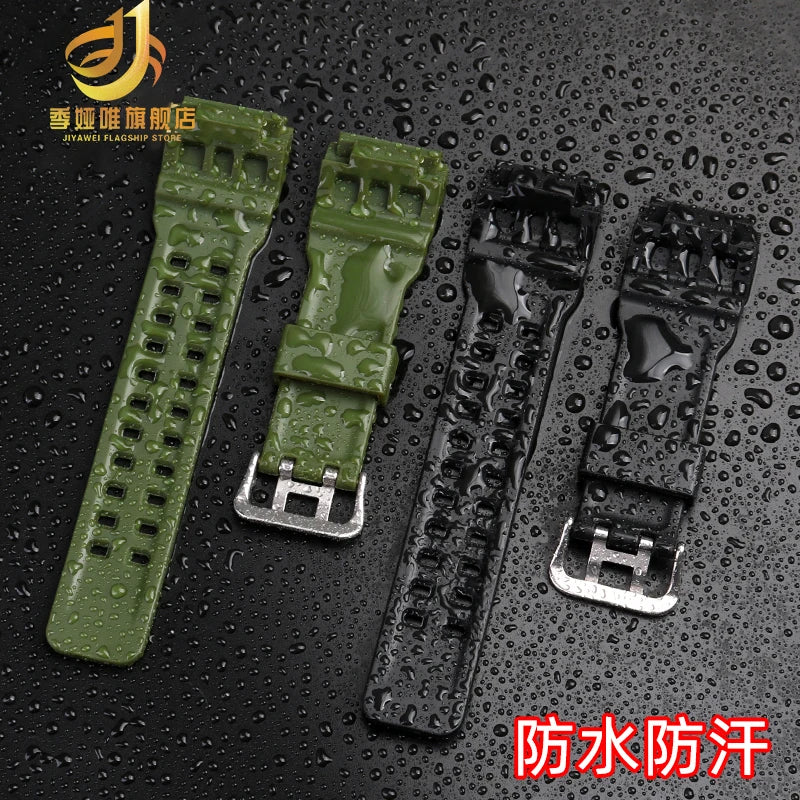 Silicone Rubber Watch Band for Casio GG1000 G-shock GG-1000 GNG-100 GSG-100, Resin Sport Strap, Waterproof Watchband Replacement Tool