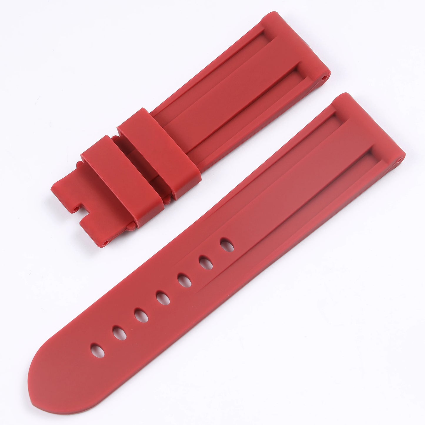 Bracelet de montre universel en silicone 20-26 mm noir jaune bleu vert rouge en caoutchouc pour Panerai Seiko Casio Huawei Samsung