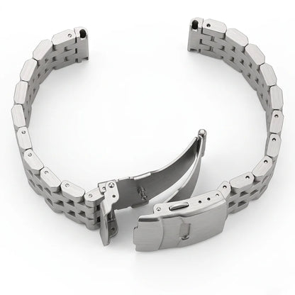 Solid Stainless Steel Watch Bracelet for Men and Women, 18mm 20mm 22mm 24mm, Silver Brushed Metal Accessories