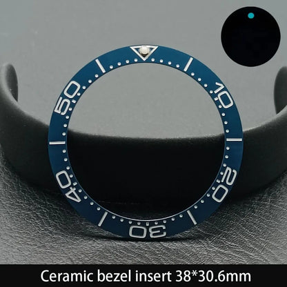 38mm x 30.6mm Sloped Ceramic Bezel GMT and Diving Watch Insert for 40mm Men's Watch Replacement Watch Bezel Inserts