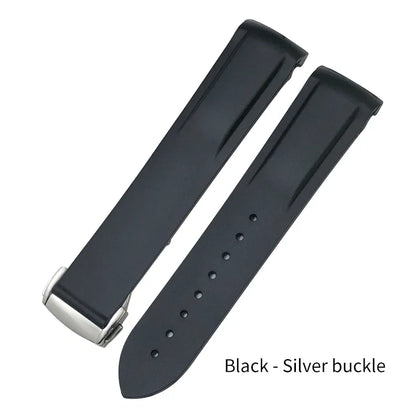 19mm 20mm 21mm 22mm Rubber Watch Straps for Omega Seamaster Planet Ocean for Certina Seiko Hamilton Waterproof Sport Watchband