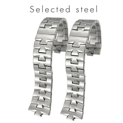 Bracelet de montre en acier inoxydable 7mm 8mm pour montres Vacheron Constantin VC 4500V 5500V 7900V, bracelet à dégagement rapide, bouche convexe